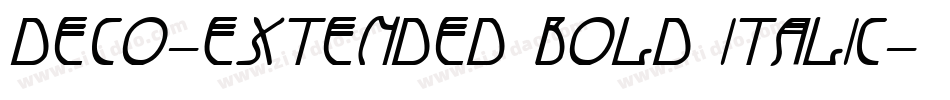 Deco-Extended Bold Italic字体转换